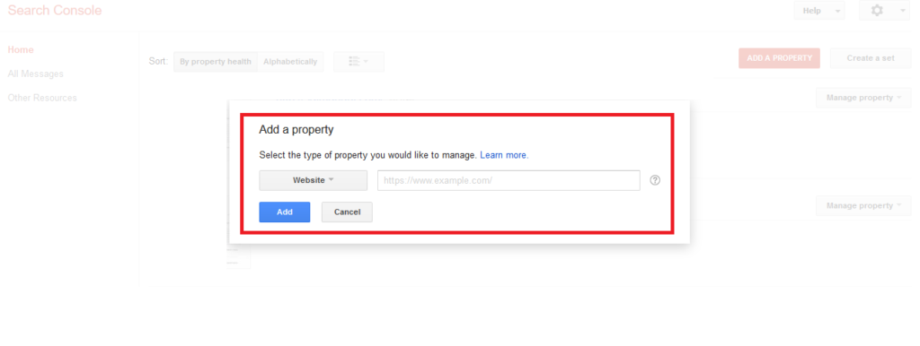 Google search console