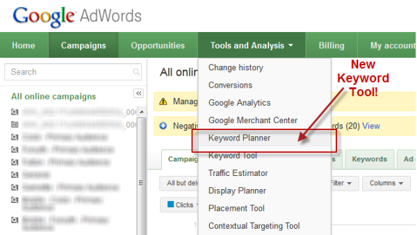 Google adwords keyword planner pakistan