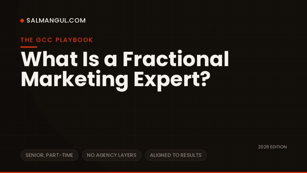 Fractional dedicated marketing expert gcc