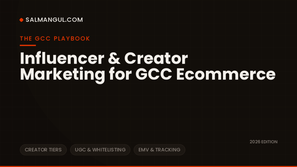 Influencer creator marketing gcc ecommerce