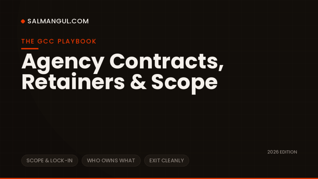 Marketing agency contracts retainers scope gcc