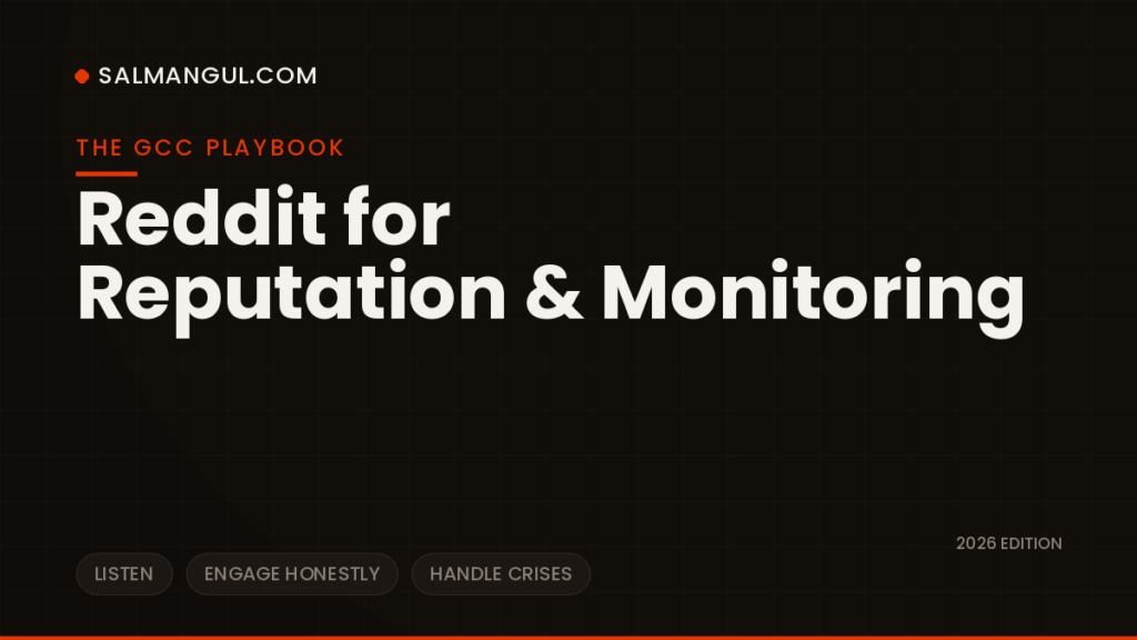 Reddit for Reputation & Brand Monitoring in the GCC