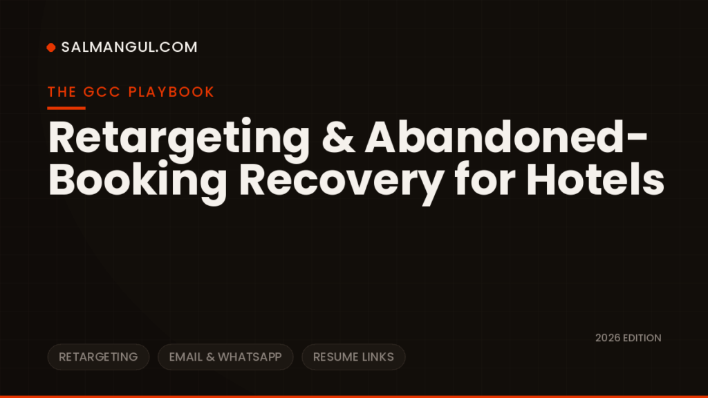 Retargeting abandoned booking recovery hotels
