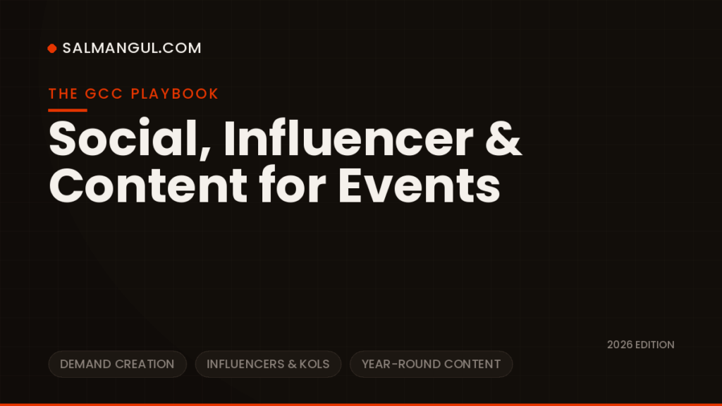 Social influencer content marketing gcc events