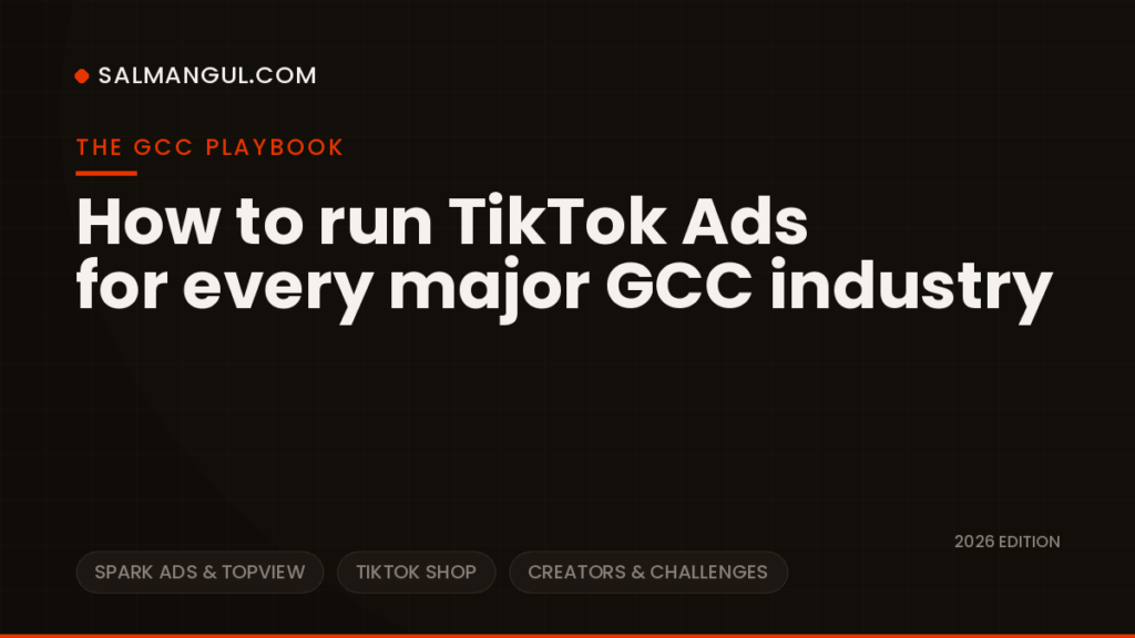 Tiktok ads uae saudi gcc